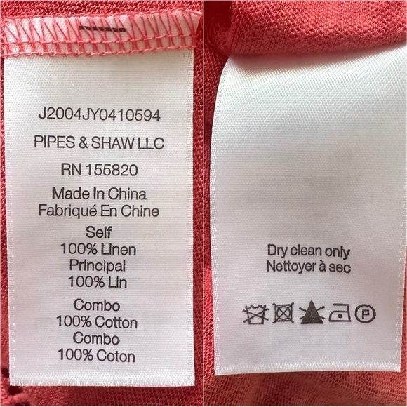 Veronica Beard Top Prema Eyelet Ruffle Crewneck Tee Linen Short Sleeve S - Picture 9 of 11